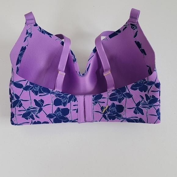 KNIX Violet Magnolia WingWoman Contour Bra Wireless Sz 6 - Picture 3 of 14